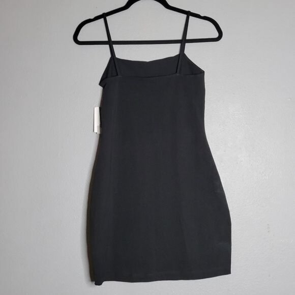 Nordstrom Basic Black Sleeveless Spaghetti Strap Mini Tank Dress S - Picture 3 of 9